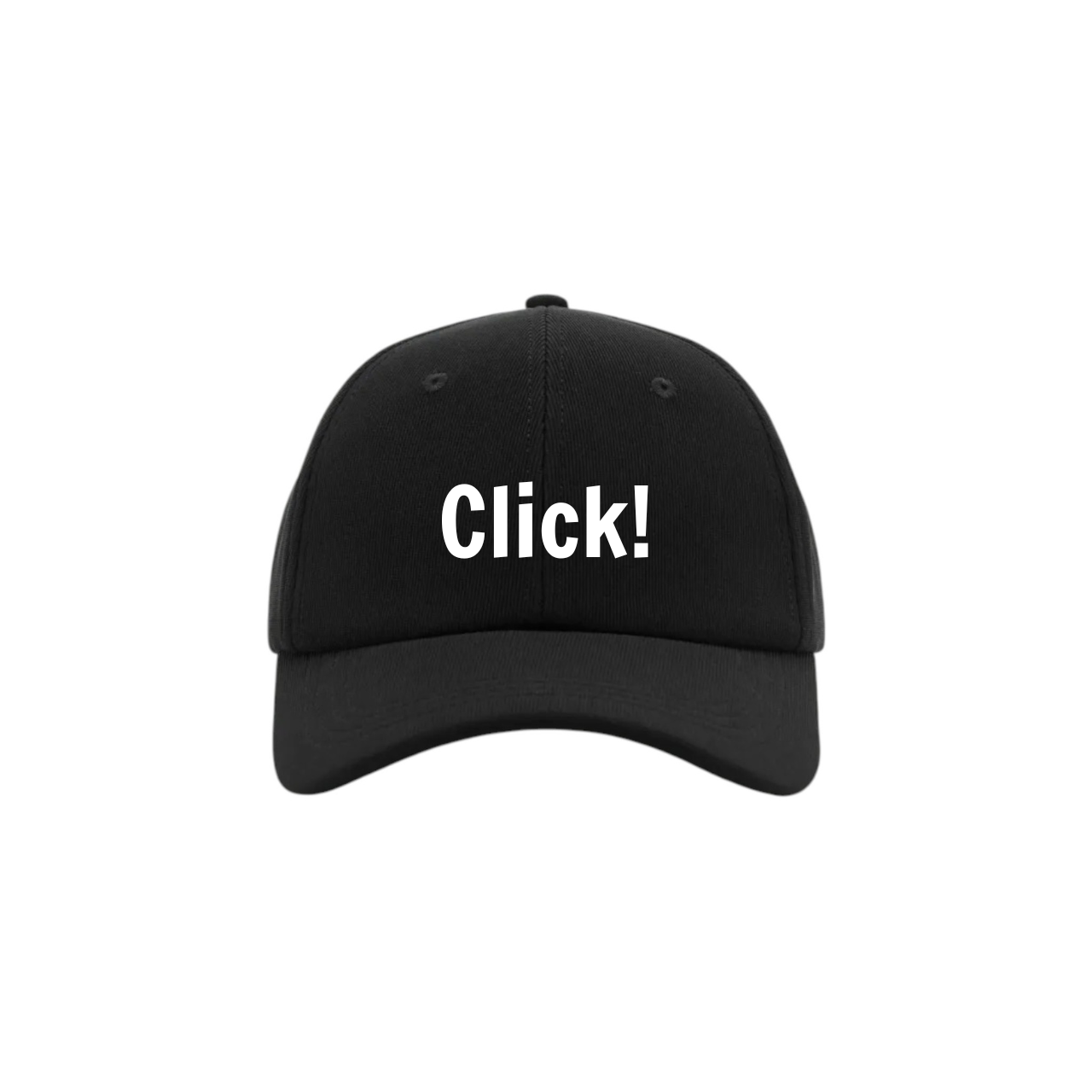Embroidered "Click!" Baseball Cap