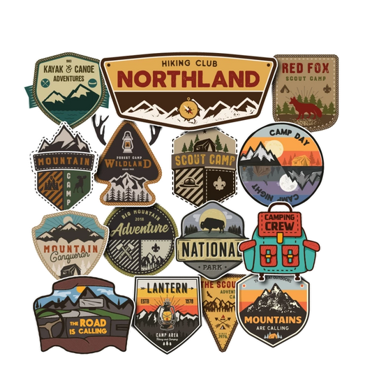 Set 50 Vintage Travel  Stickers