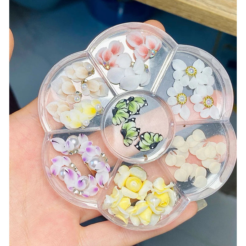 Hoa Bột Nail - Set Hoa Bột (Kèm Khay)