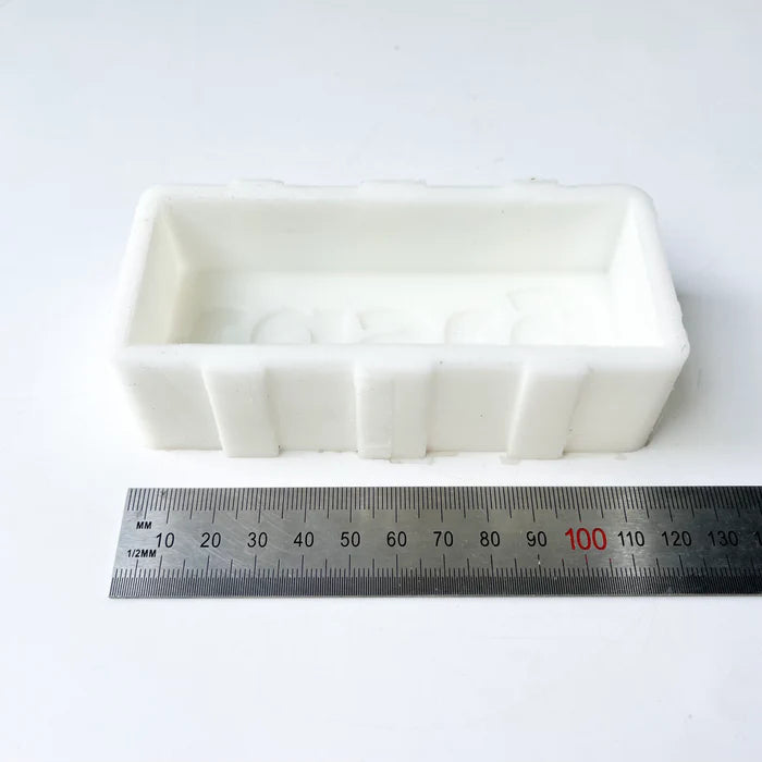 Made-to-Order Rectangular Silicone Soap Mold with Custom Text