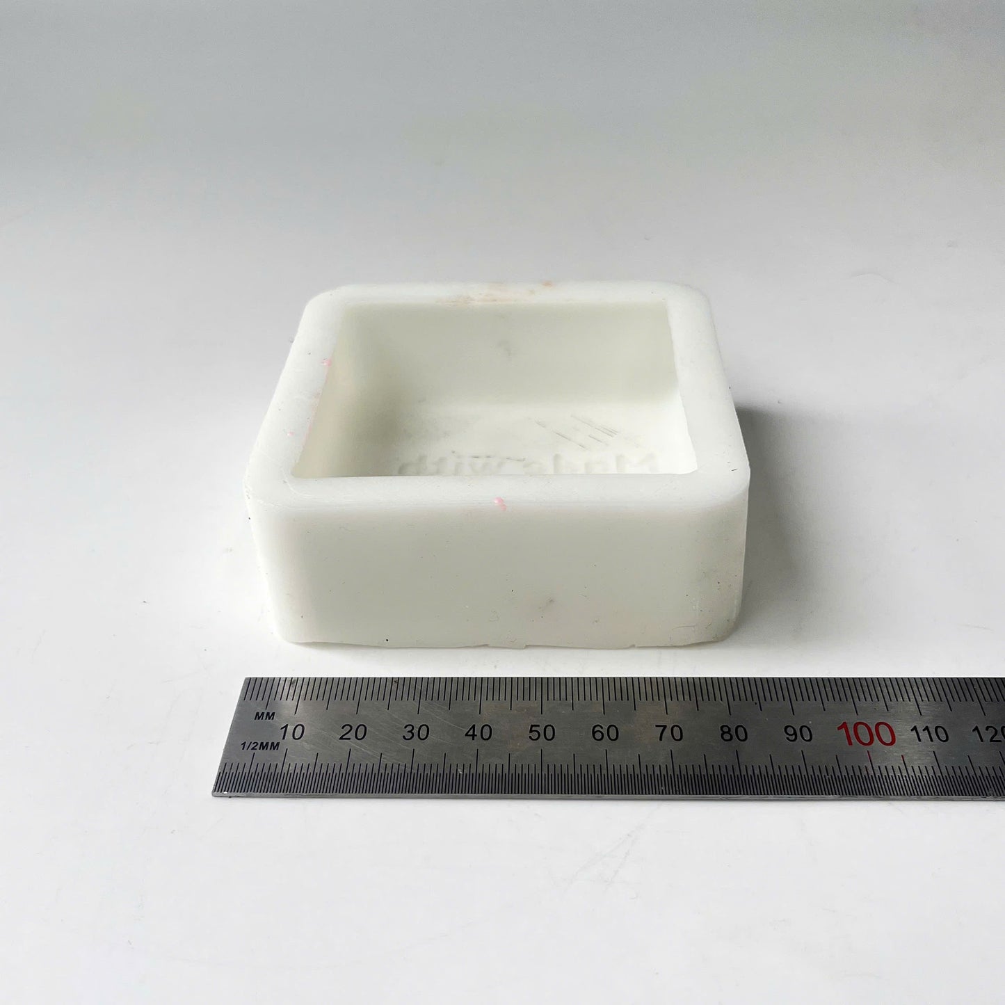 Made-to-Order Square Silicone Soap Mold with Custom Text
