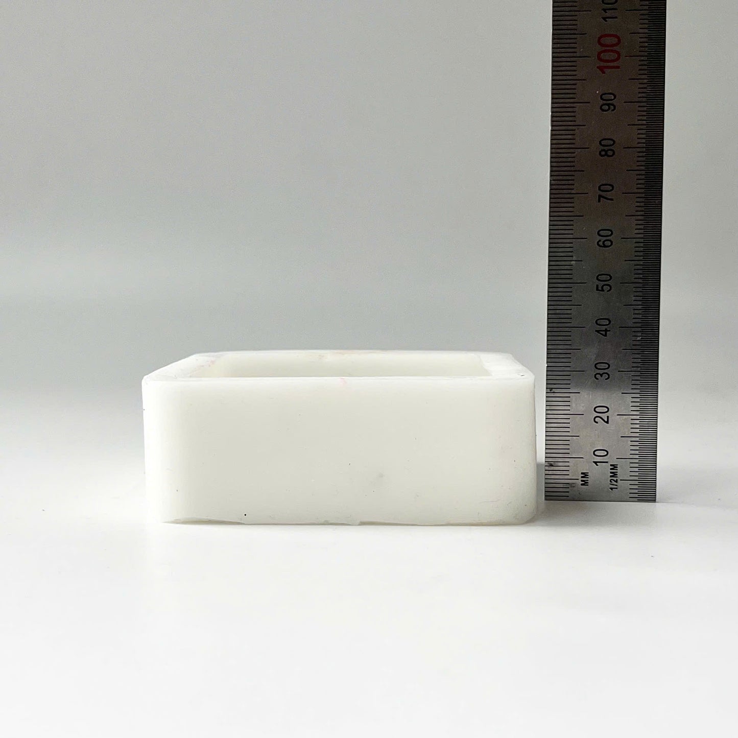 Made-to-Order Square Silicone Soap Mold with Custom Text