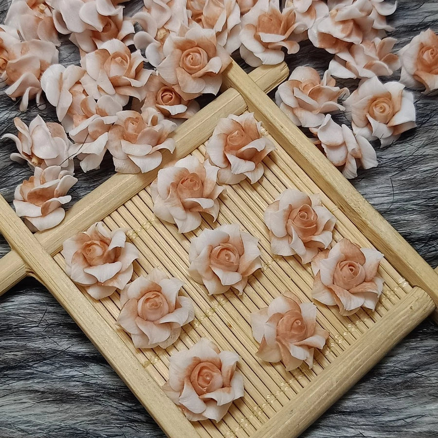 Hoa Bột Nail - Hoa Hồng Fan Hai Màu