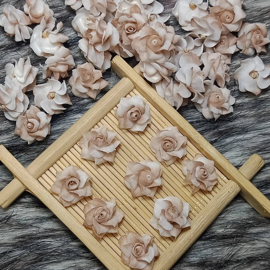 Hoa Bột Nail - Hoa Hồng Fan Hai Màu