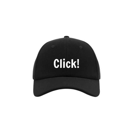 Embroidered "Click!" Baseball Cap
