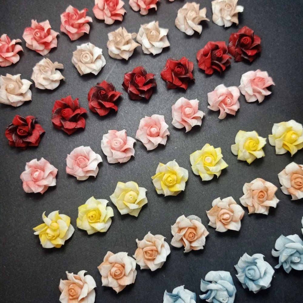 Hoa Bột Nail - Hoa Hồng Fan Hai Màu
