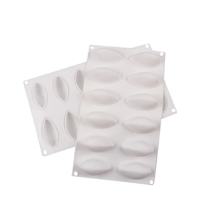 12-Cavity Mango Shape Silicone Mold for Mousse/Chocolate Cake