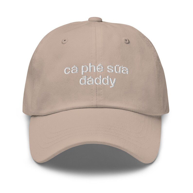 " cà phê sữa đáddy " Embroidered Hat