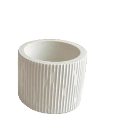 Silicone Planter Base & Candle Coaster Mold | Striped Round Design | Home Decor Craft Supplies