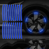 Set 20 Waterproof Reflective Stickers For Wheel Rim Decoration