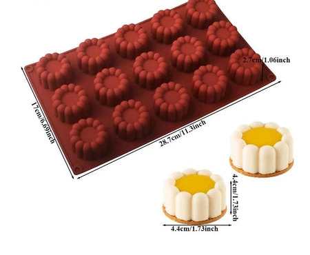 3D DIY heart/star/round/square silicone pudding mold
