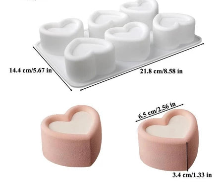 3D DIY heart/star/round/square silicone pudding mold