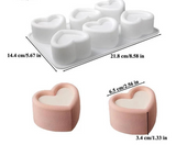 3D DIY heart/star/round/square silicone pudding mold