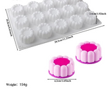 3D DIY heart/star/round/square silicone pudding mold