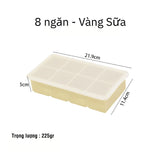 Multi-Color 8-Square Silicone Ice Cube Tray and Food Storage Container with Lid