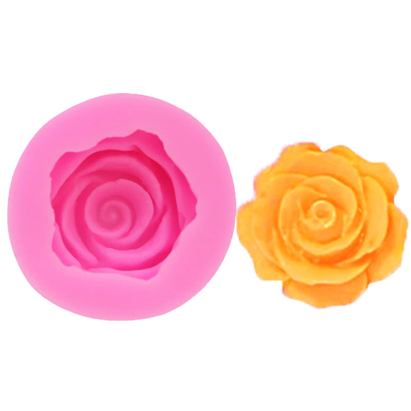 DIY Cute Rose Flower Silicone Mold for Fondant, Chocolate, and Cake Decoration