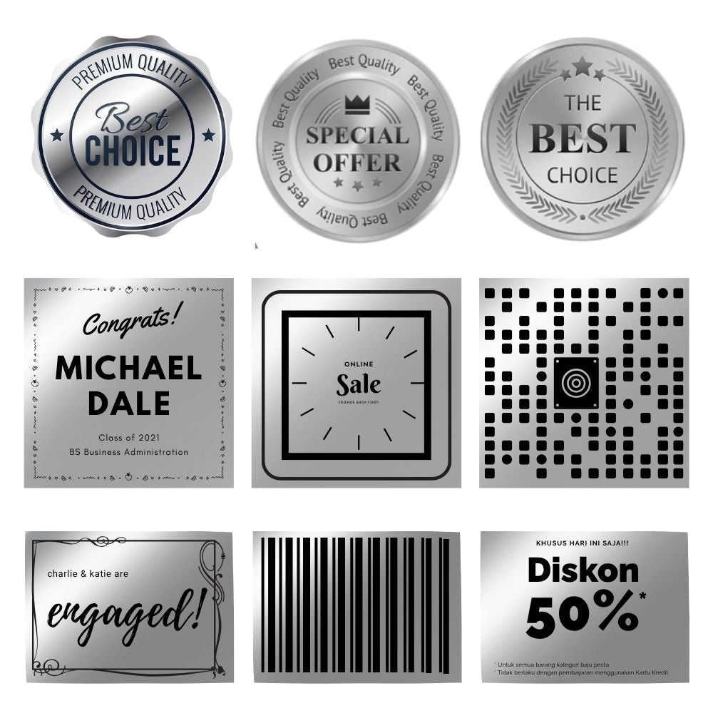 Silver  Sticker