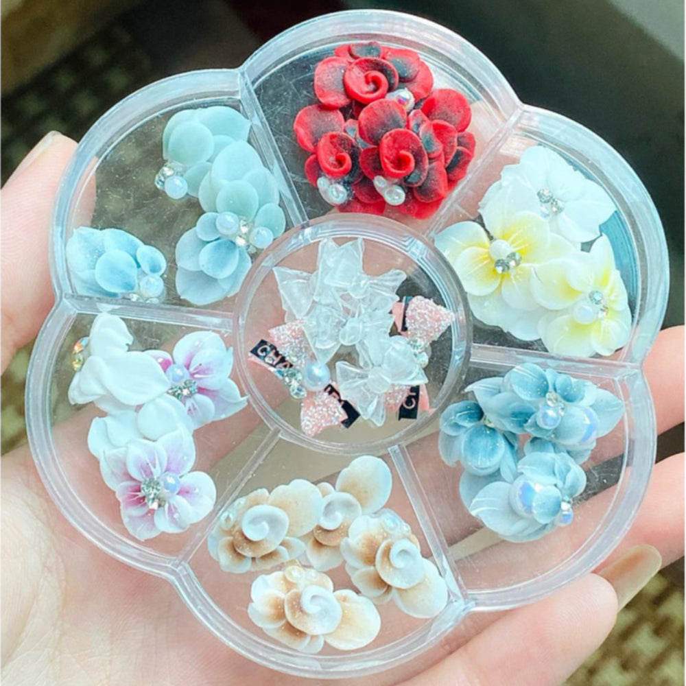 Hoa Bột Nail - Set Hoa Bột (Kèm Khay)