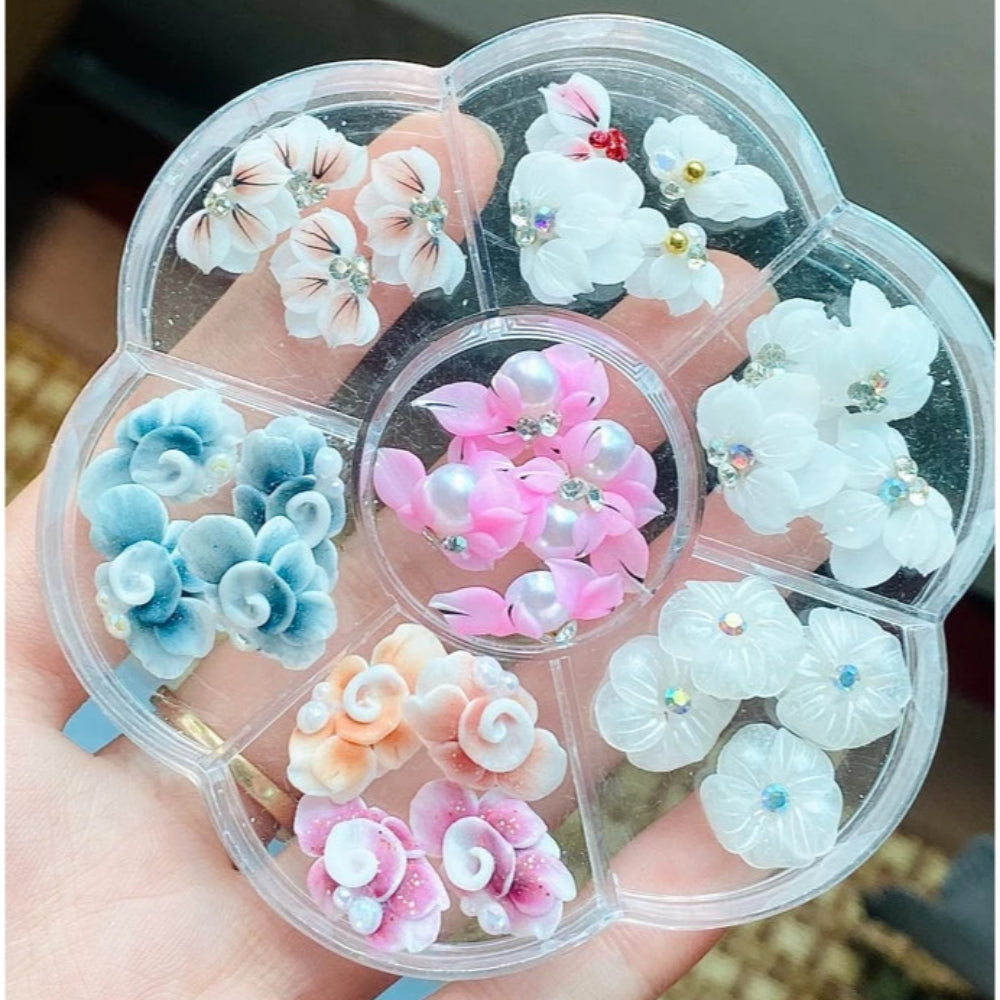 Hoa Bột Nail - Set Hoa Bột (Kèm Khay)