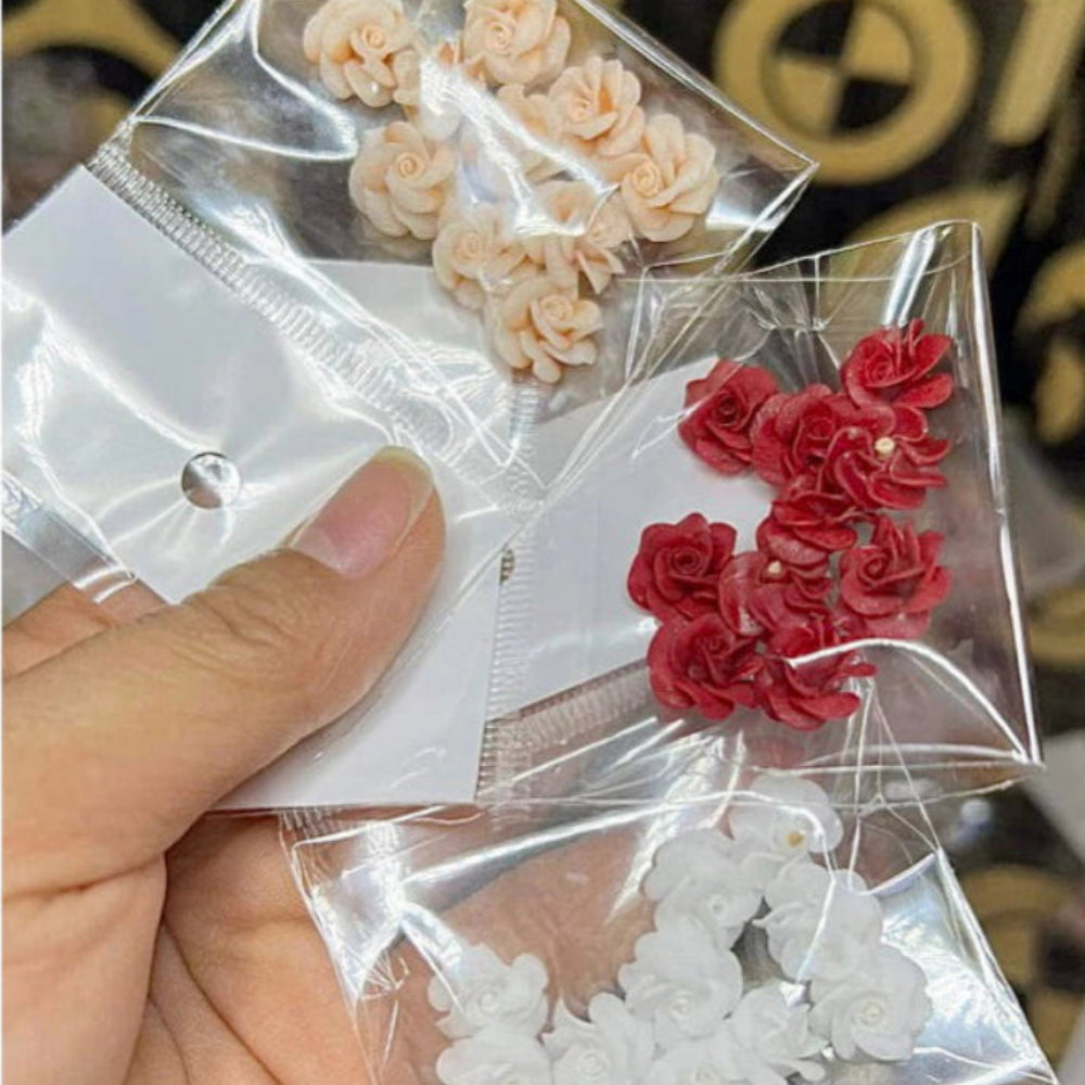 Hoa Bột Nail - Hoa Hồng