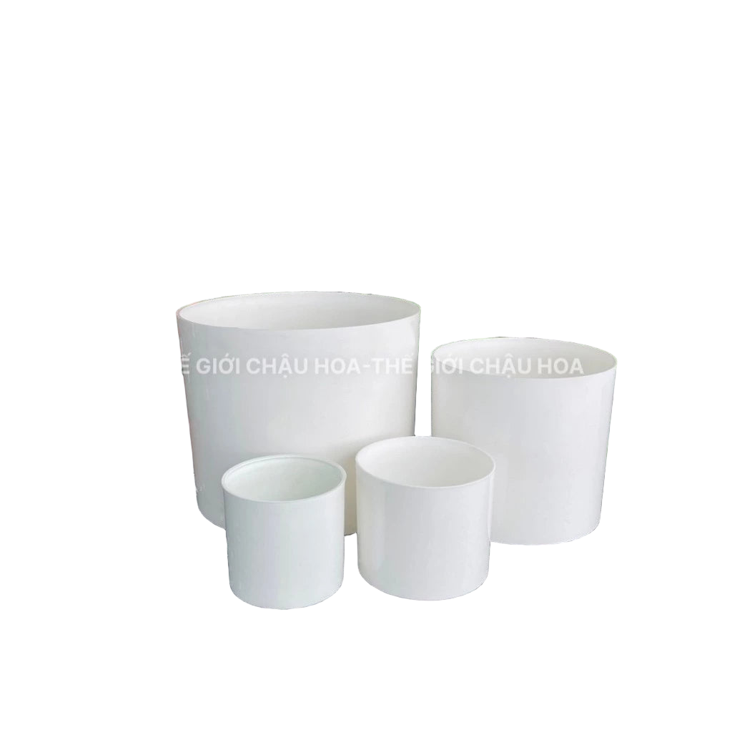 Round Imitation Ceramic Planter | Plastic Tabletop Pot for Plants | Home, Office & Balcony Decor