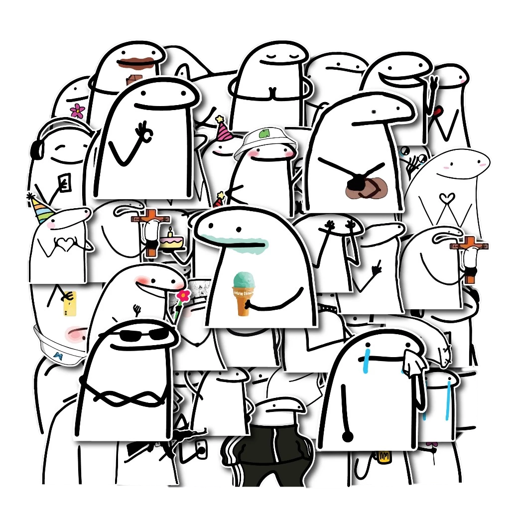 Set 50 Flork Meme Stickers