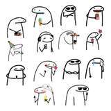 Set 50 Flork Meme Stickers
