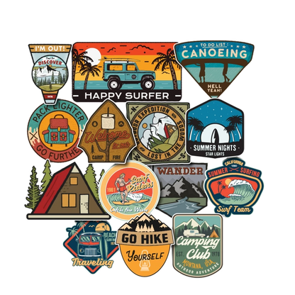 Set 50 Vintage Travel  Stickers