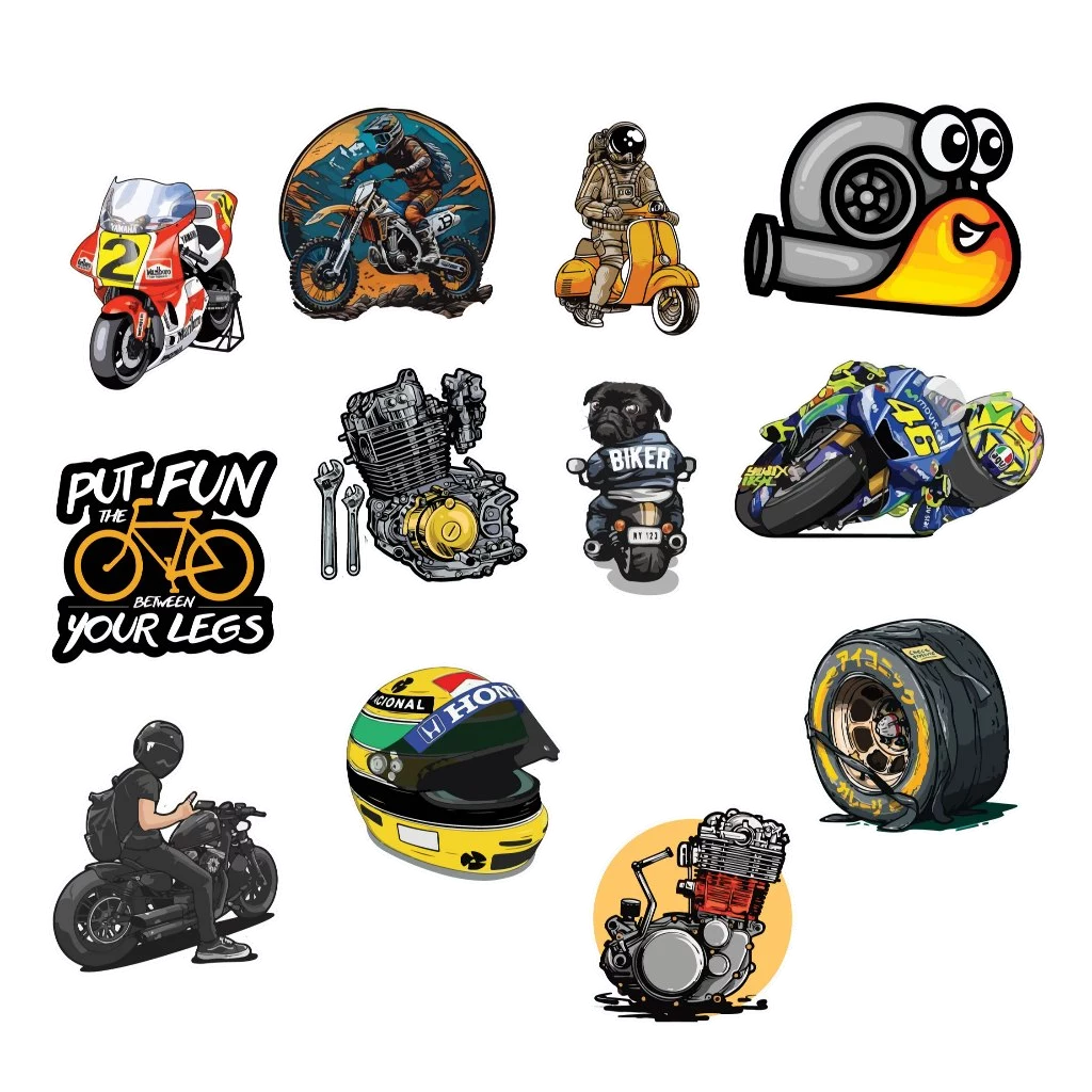 Set 50 Motor Stickers