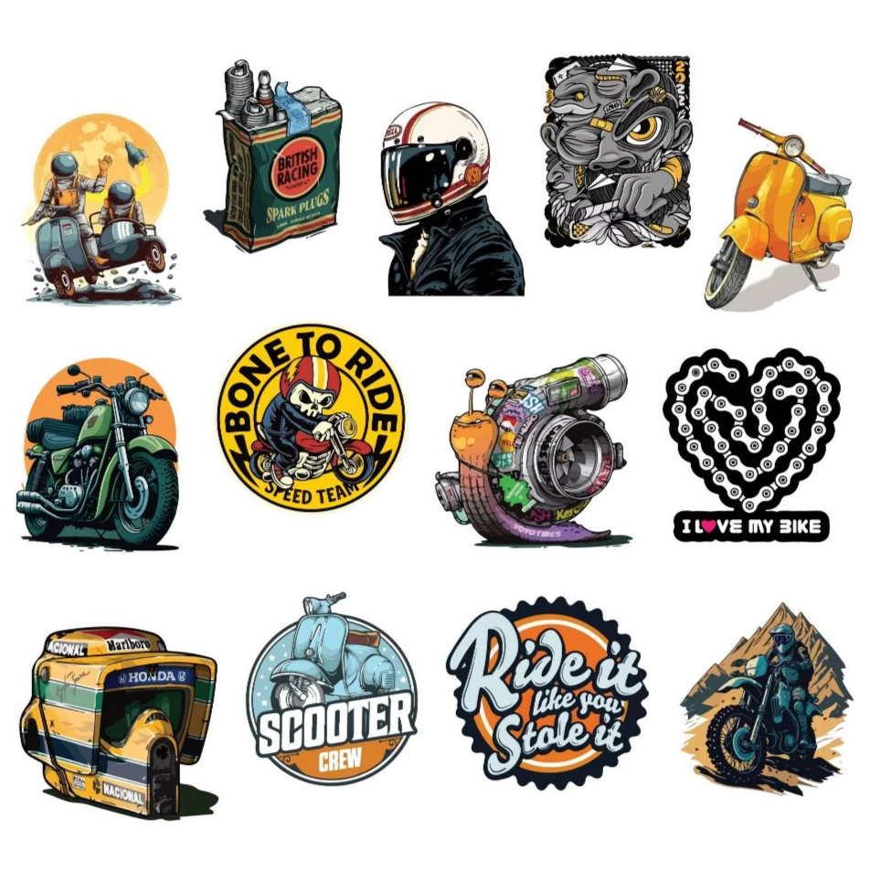 Set 50 Motor Stickers