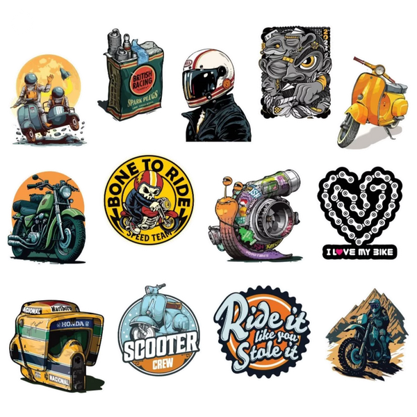 Set 50 Motor Stickers