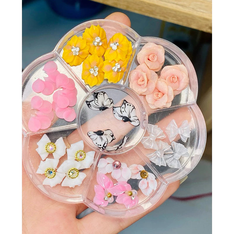 Hoa Bột Nail - Set Hoa Bột (Kèm Khay)