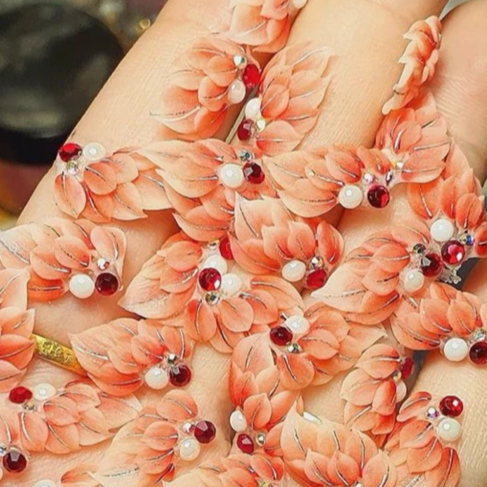 Hoa Bột Nail - Hoa Góc Vẽ