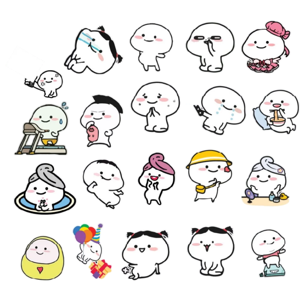 Set 50 Cutie Meme Stickers