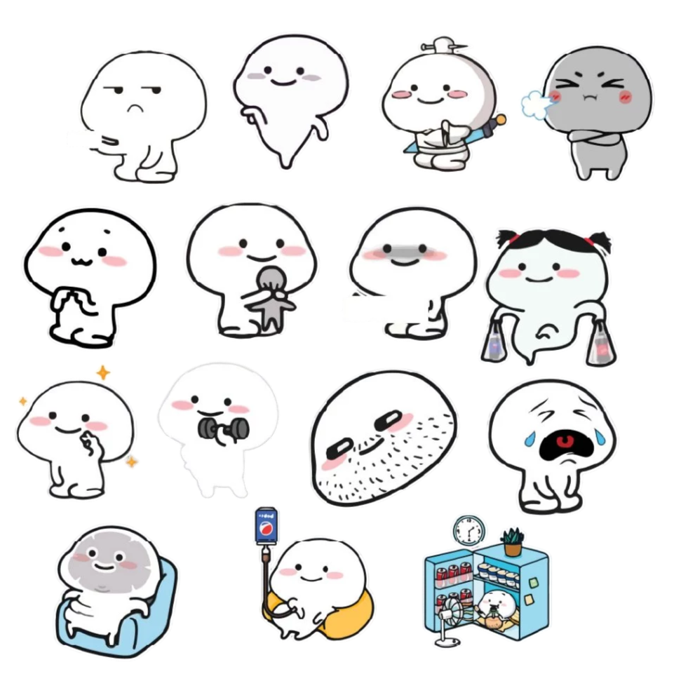 Set 50 Cutie Meme Stickers