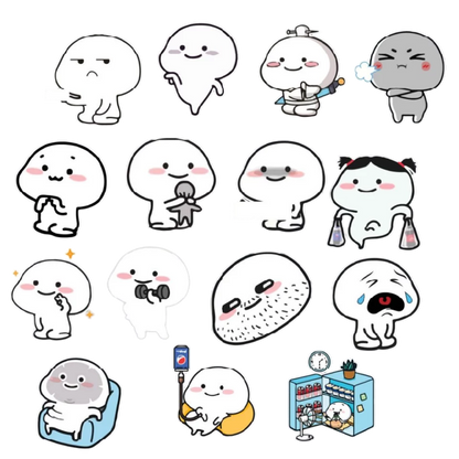 Set 50 Cutie Meme Stickers