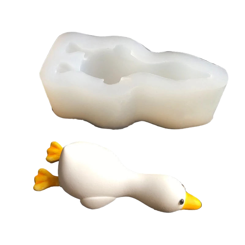 Cute 3D Duck Silicone Mold for Jelly, Pudding & Milk Tea Topping | Cartoon Animal Cake Decoration Tool