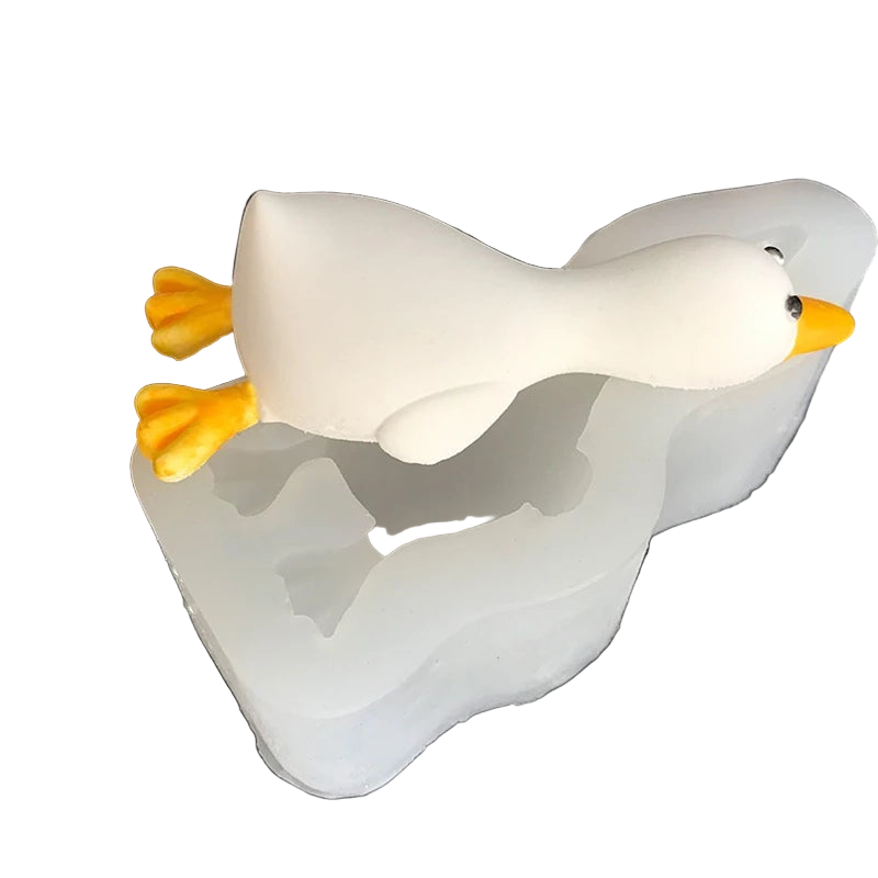 Cute 3D Duck Silicone Mold for Jelly, Pudding & Milk Tea Topping | Cartoon Animal Cake Decoration Tool