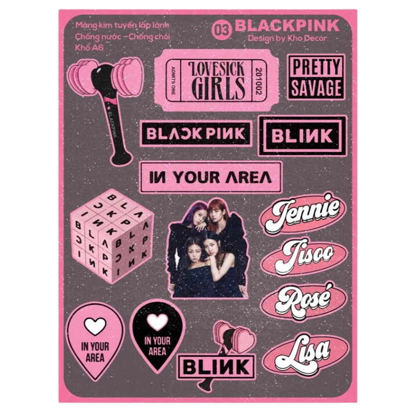 Matte Glitter Stickers