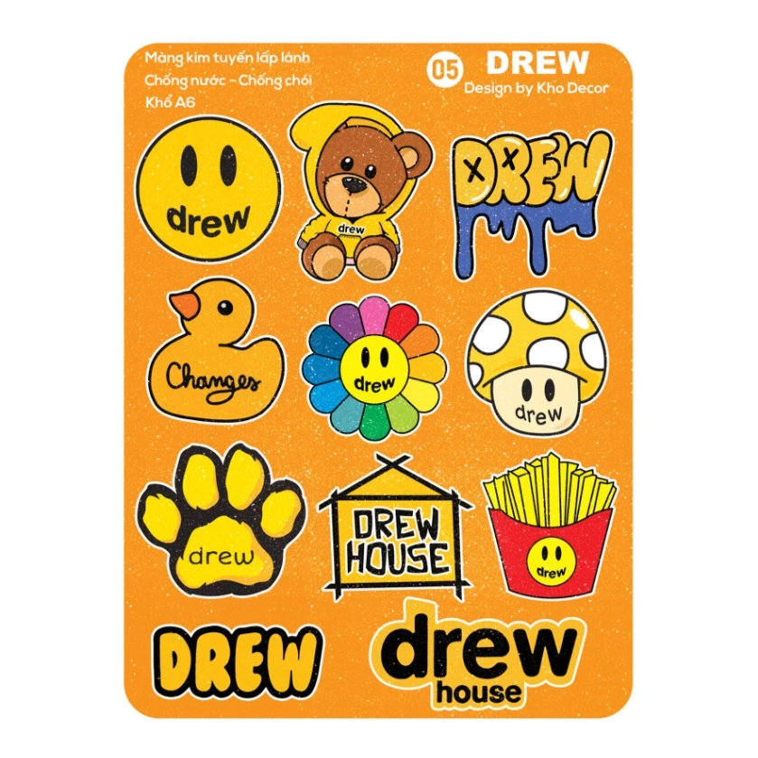 Matte Glitter Stickers