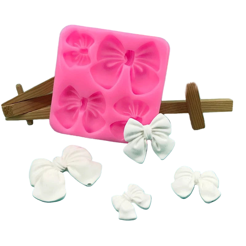 Silicone Bow Molds (Set of 4) | Cake Decorating, Jelly & Chocolate Mold | Birthday Party Accessories