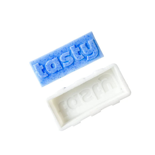 Made-to-Order Rectangular Silicone Soap Mold with Custom Text