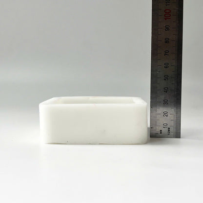 Made-to-Order Square Silicone Soap Mold with Custom Text