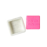 Made-to-Order Square Silicone Soap Mold with Custom Text