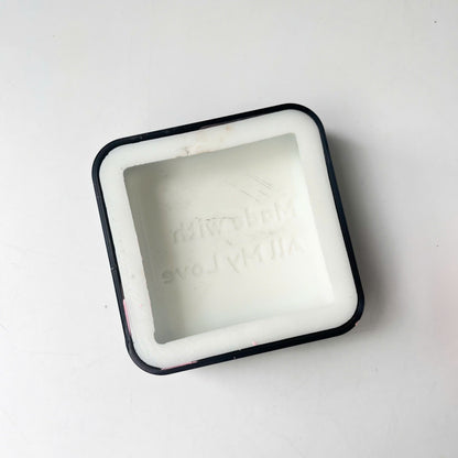 Made-to-Order Square Silicone Soap Mold with Custom Text