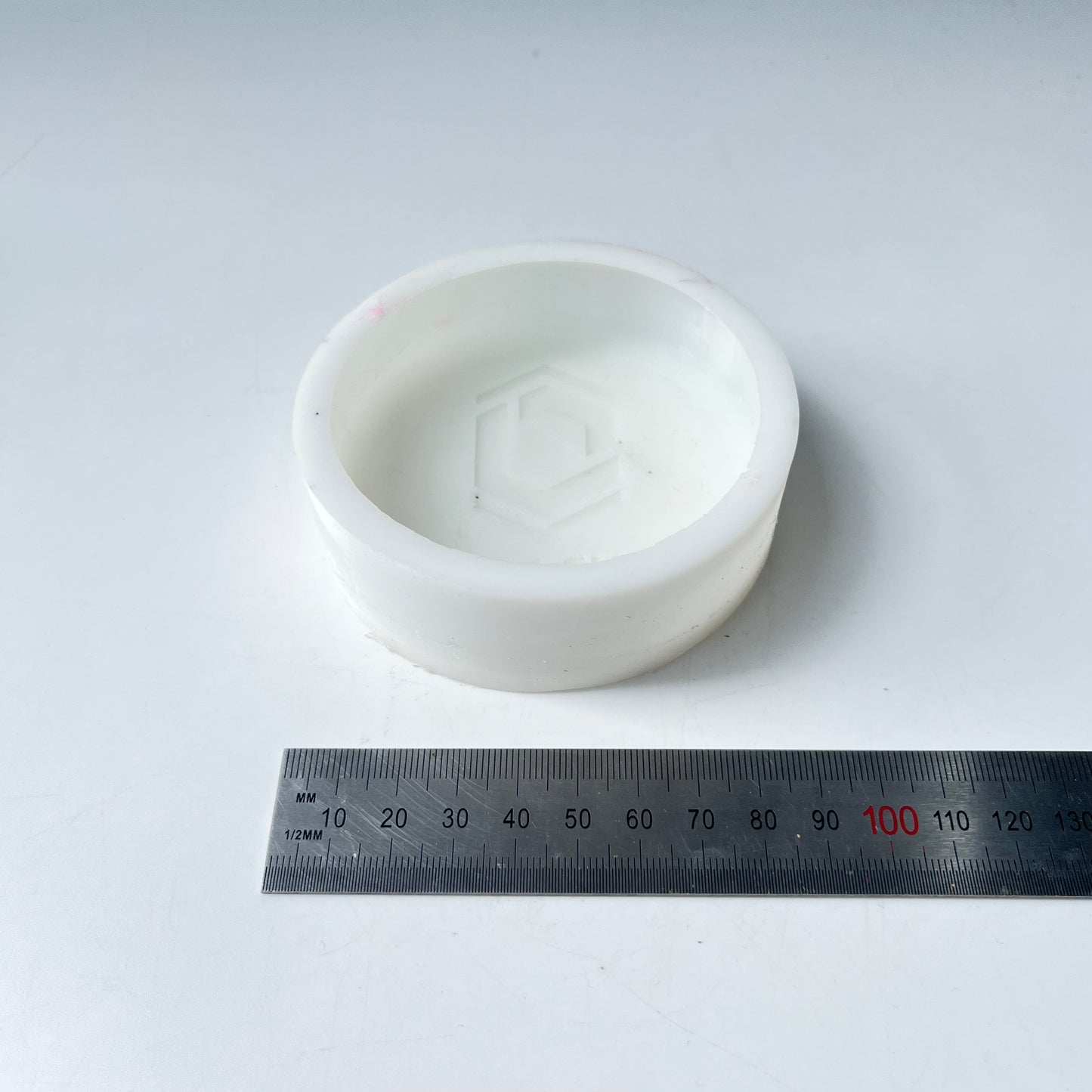 Made-to-Order Round Silicone Soap Mold with Custom Logo