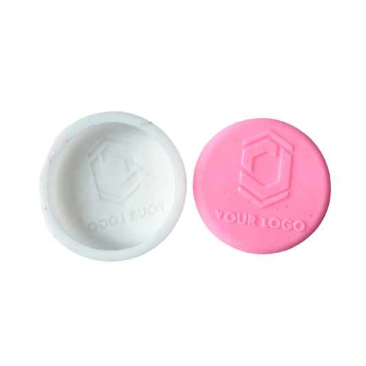 Made-to-Order Round Silicone Soap Mold with Custom Logo