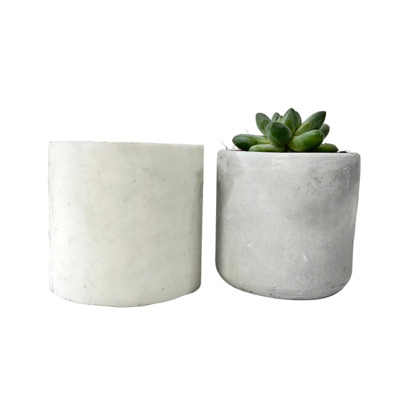 Cylindrical silicone mold for plant pots