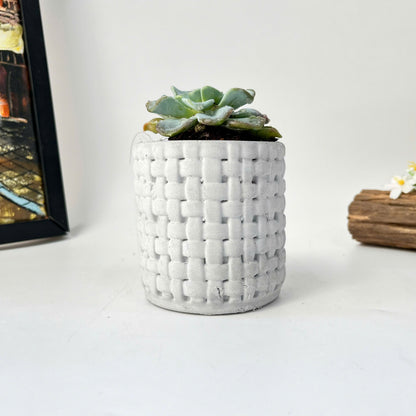 Plant Pot Silicone Mold with Embossed Pattern