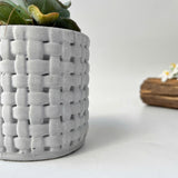 Plant Pot Silicone Mold with Embossed Pattern